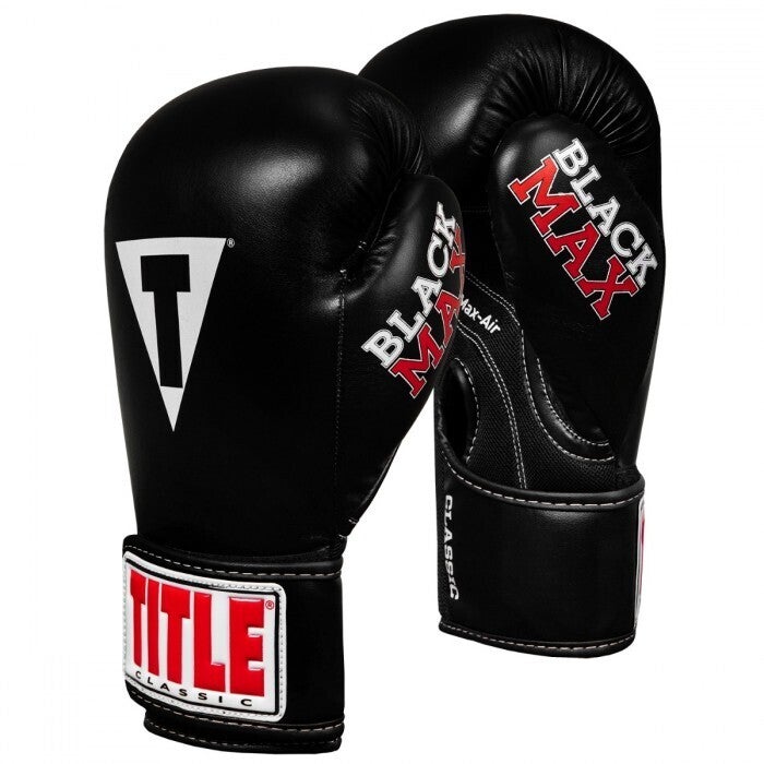 title classic black max boxing gloves